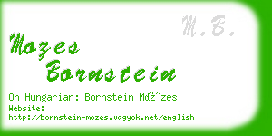 mozes bornstein business card